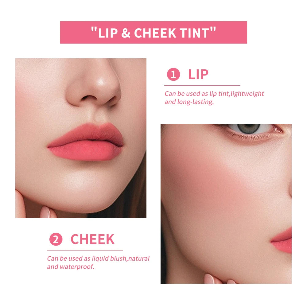 Waterproof Liquid Lip and Cheek Tint for Long-Lasting Natural Makeup - 3