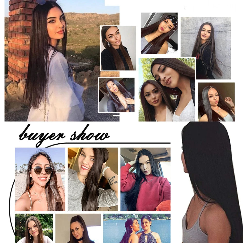 22-Inch Clip-In Long Straight Hair Extensions - 6