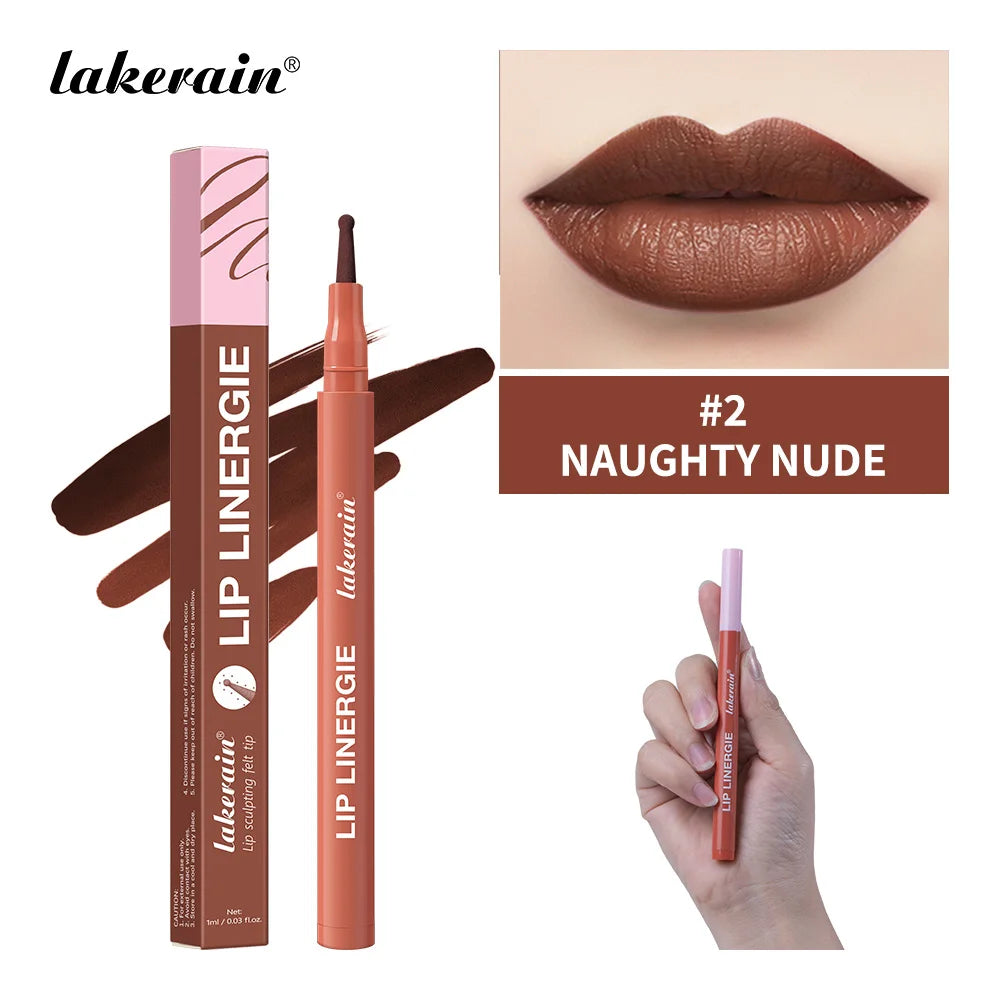 Dual-Sided Lip Contour Stain Pen for Precise Definition and Color