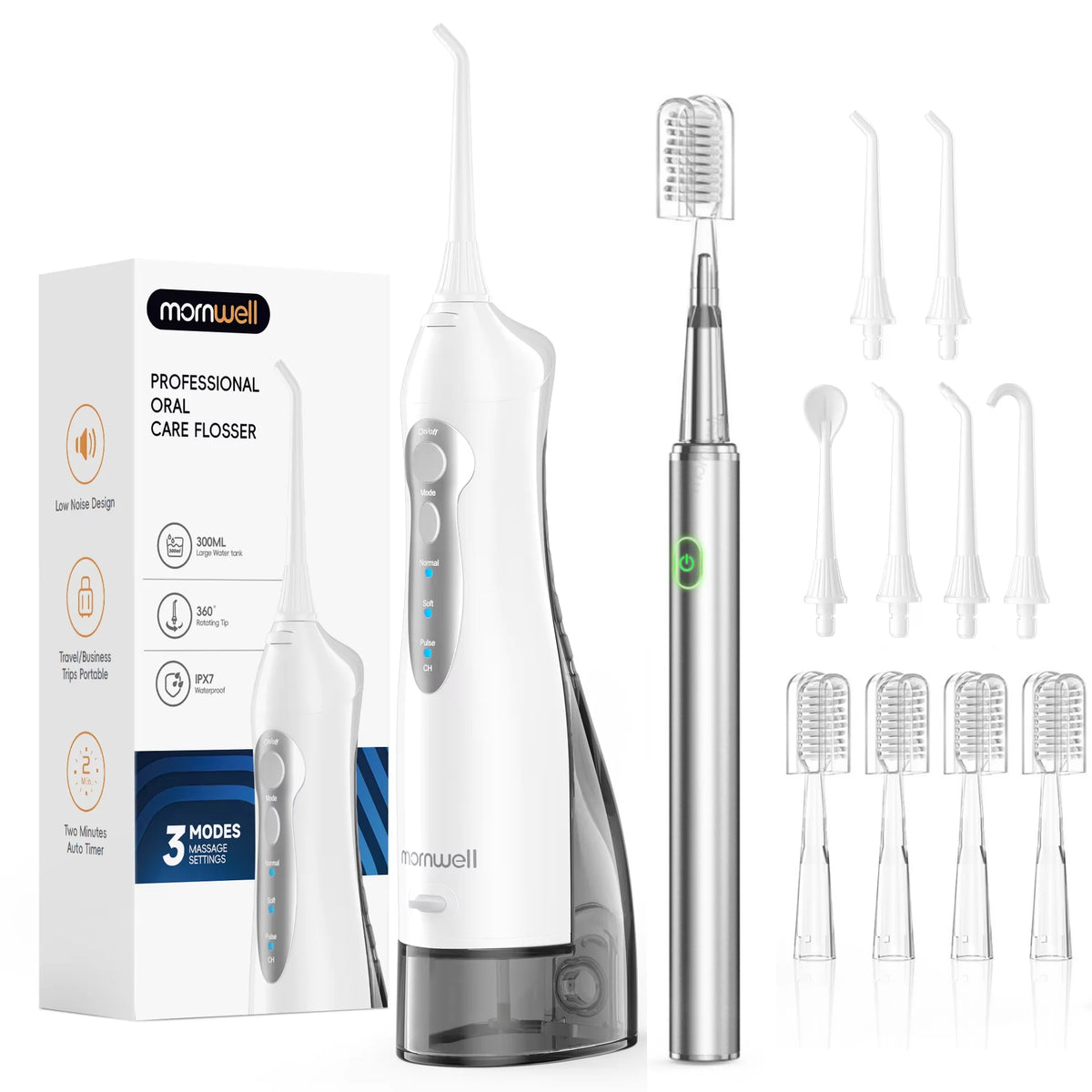 Electric Toothbrush and Water Flosser Combo Set for Deep Oral Cleaning