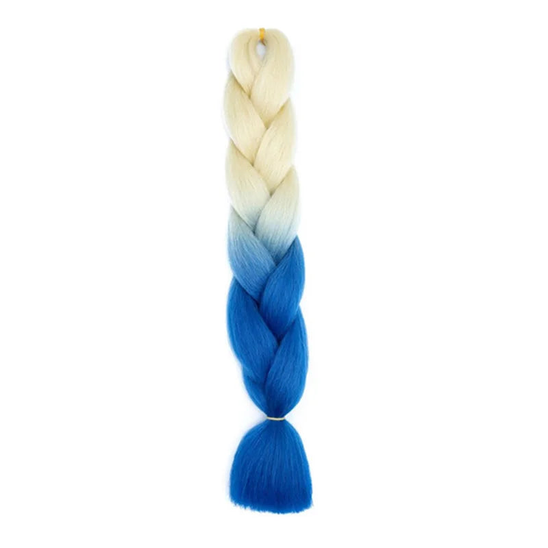 24-Inch Long Colorful Ombre Braiding Hair Extensions - 54