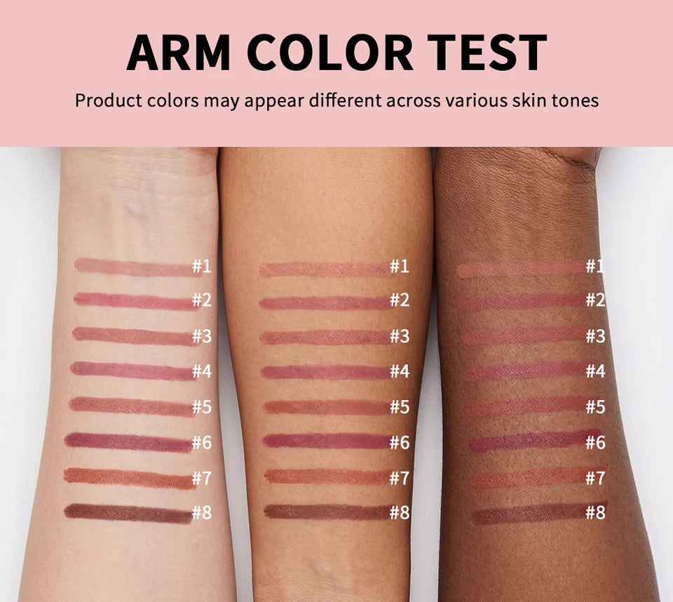 Waterproof Long-Lasting Matte Lip Liner Pencil for Smooth Lip Contouring