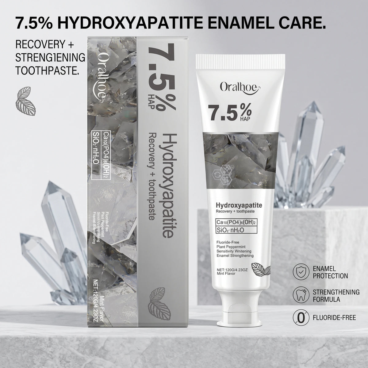 Hydroxyapatite Enamel Repair Whitening Toothpaste for Sensitive Teeth