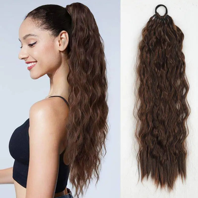 18-Inch Wavy Synthetic Ponytail Extension - 6