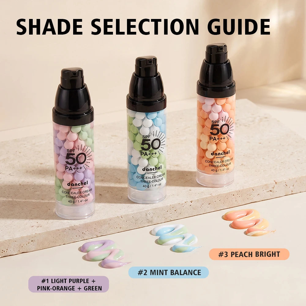 3-Color Correcting Concealer and Makeup Primer with SPF 50 - 3
