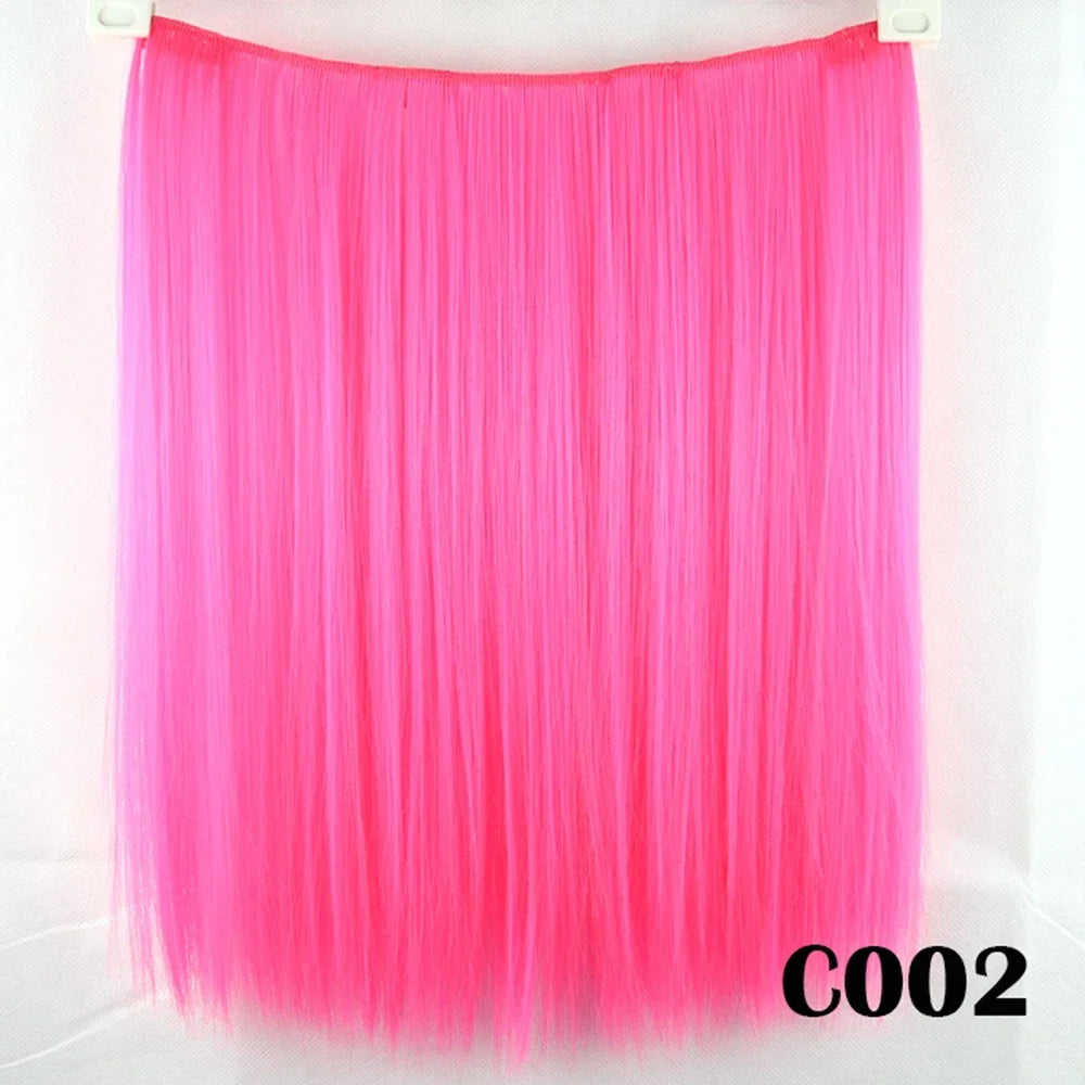 Synthetic Clip-In Straight Hair Extensions for Cosplay and Styling - 9
