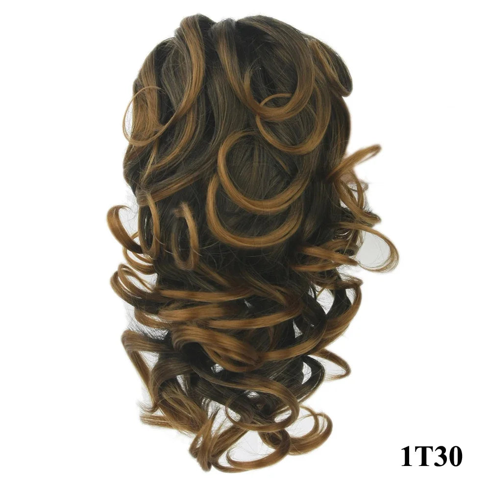 Short Curly Claw Clip Ponytail Hair Extension - 5