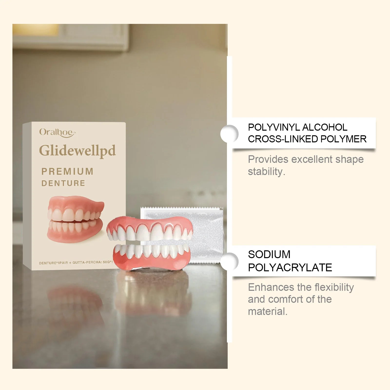 Flexible Silicone Cosmetic Dentures for Missing Teeth and Smile Restoration - 10