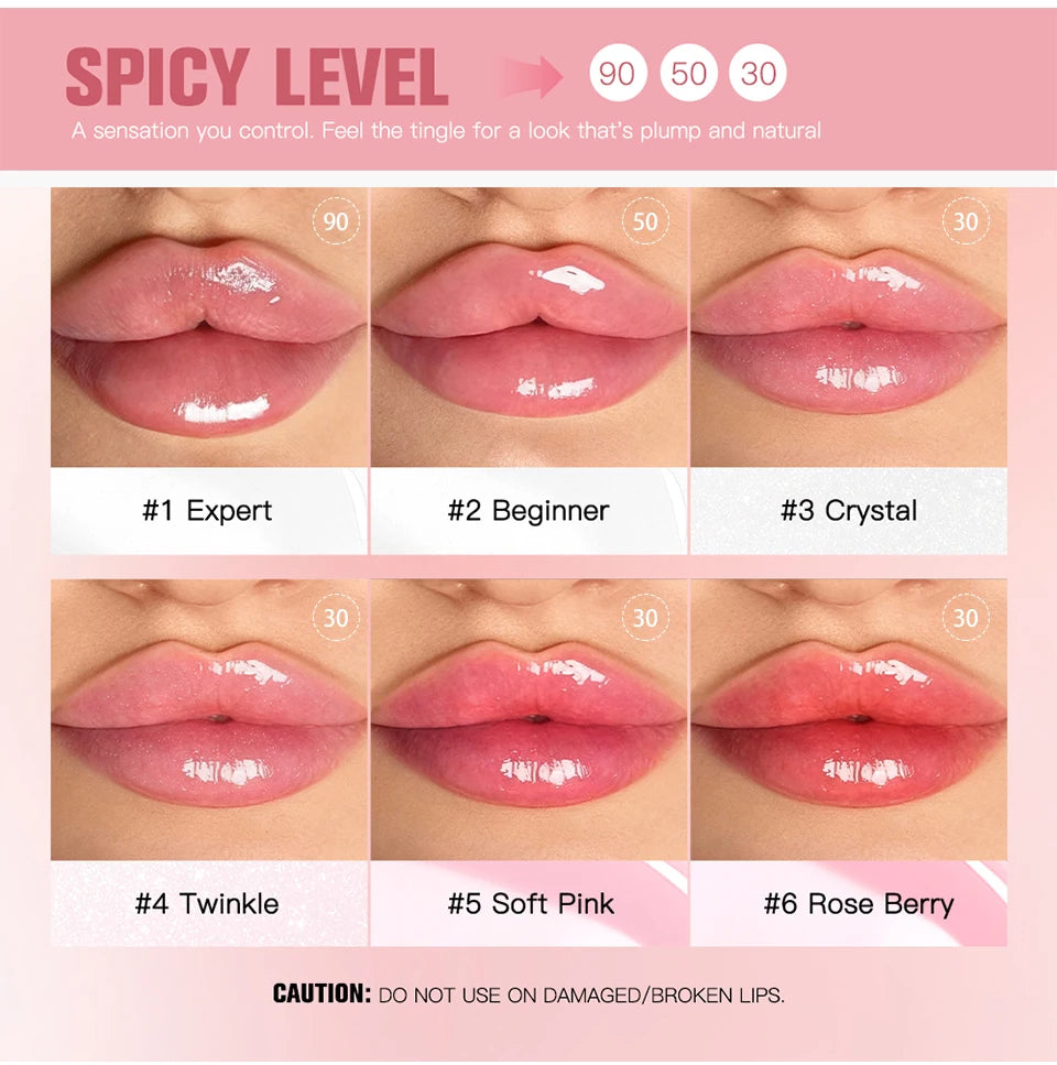 Instant Lip Plumping Gloss for Fuller Hydrated Lips and High Shine Finish