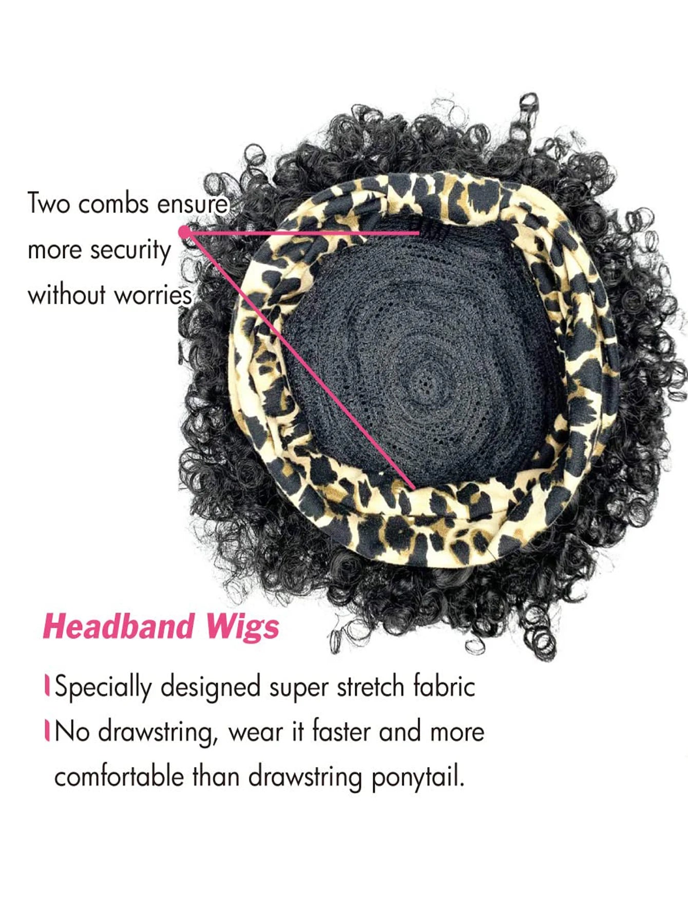 Short Kinky Curly Headband Wig for Easy Daily Styling - 4
