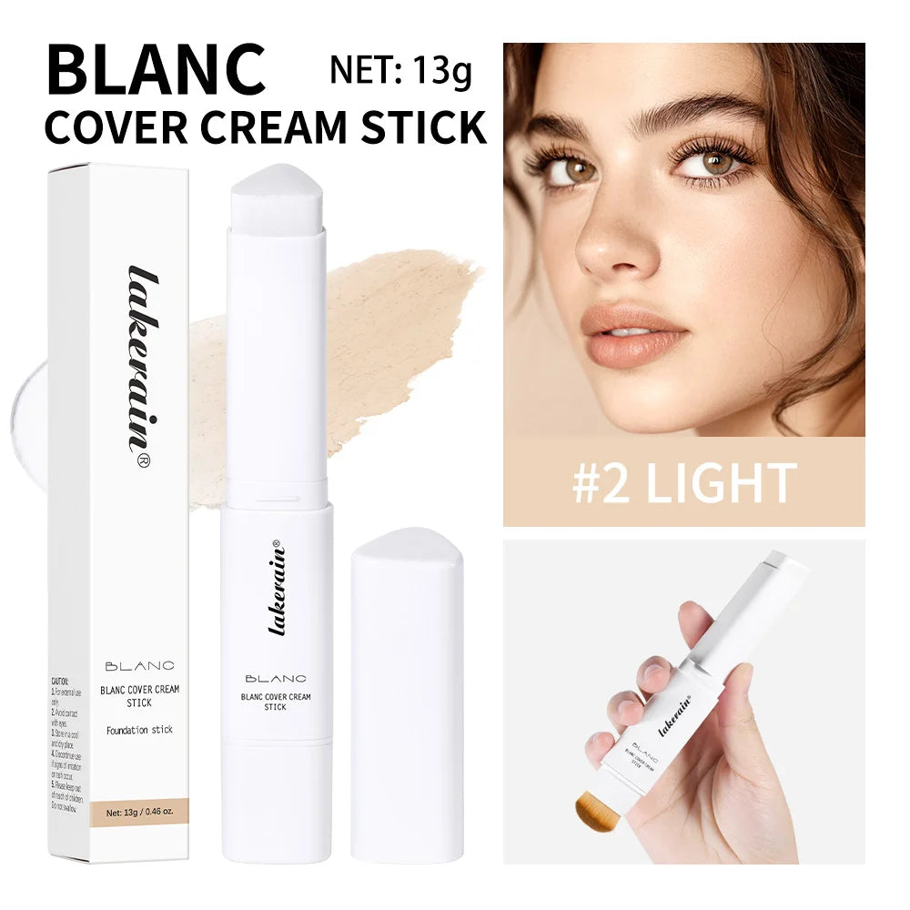 Creamy Blendable Foundation Stick with Built-in Detachable Brush