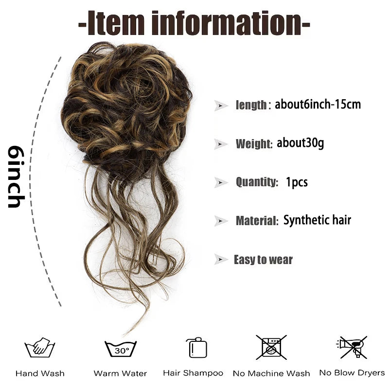 Messy Bun Hairpiece Scrunchie for Easy Elegant Hairstyles - 2