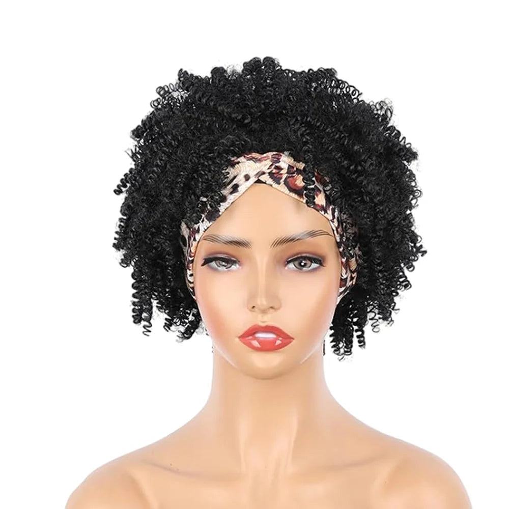 Short Kinky Curly Headband Wig for Easy Daily Styling