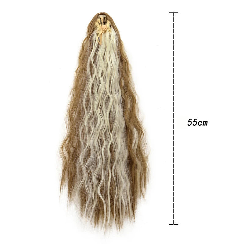 22-Inch Curly Drawstring Ponytail Hair Extension