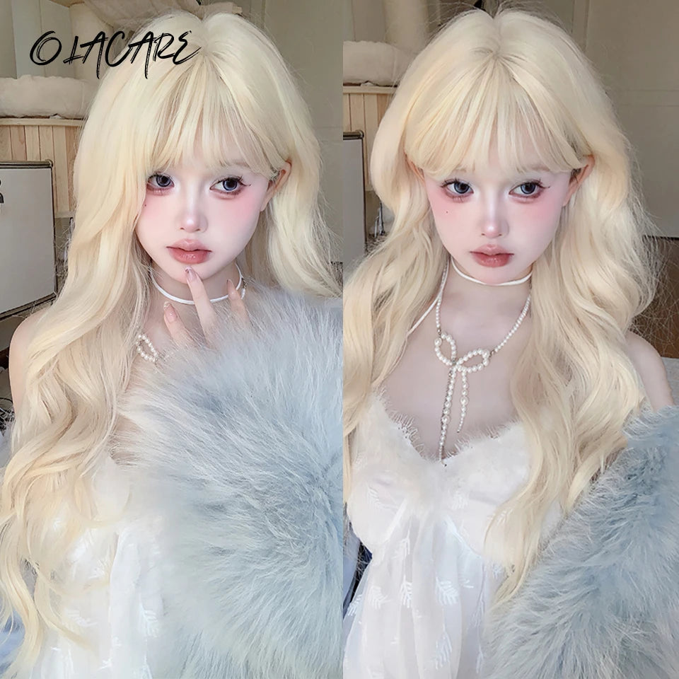 Long Curly Anime Cosplay Wig with Ponytails