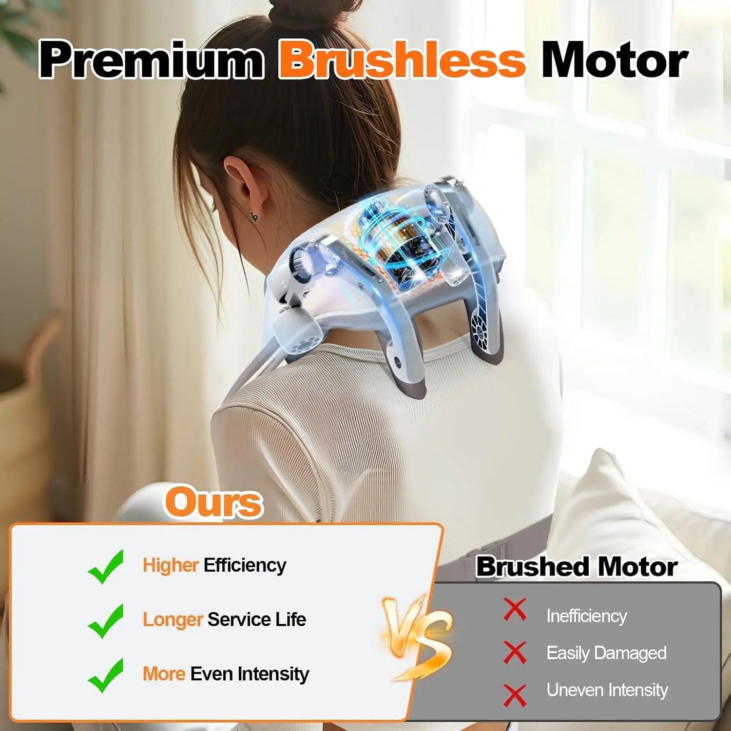 Wireless 6D Neck and Shoulder Massage Pillow with Deep Tissue Heat Therapy - 2