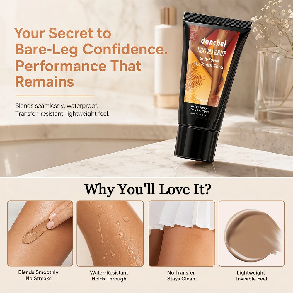 Waterproof Body Foundation for Concealing Scars and Tattoos on Legs - 2