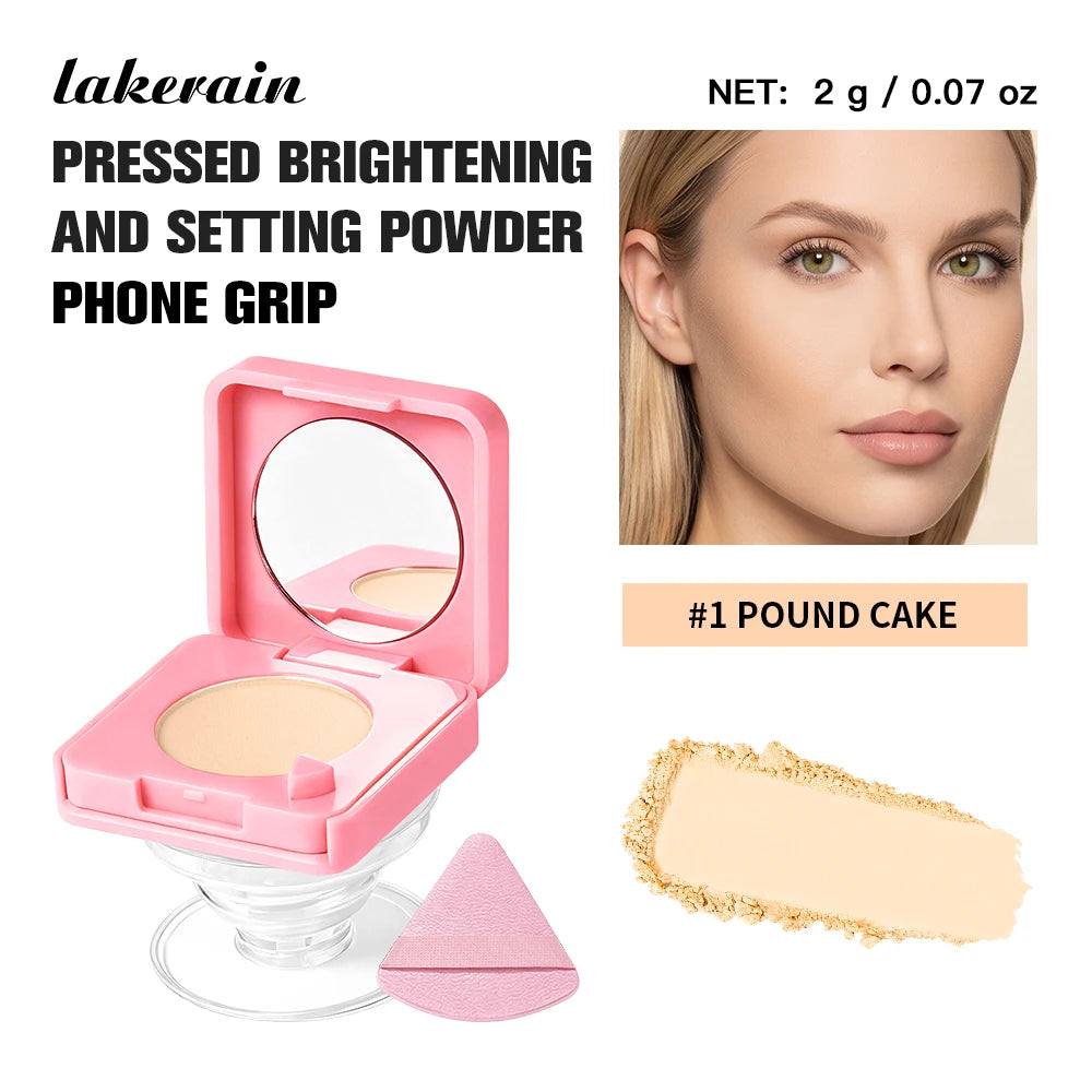 2-in-1 Matte Setting Powder and Portable Phone Grip for Travel Makeup