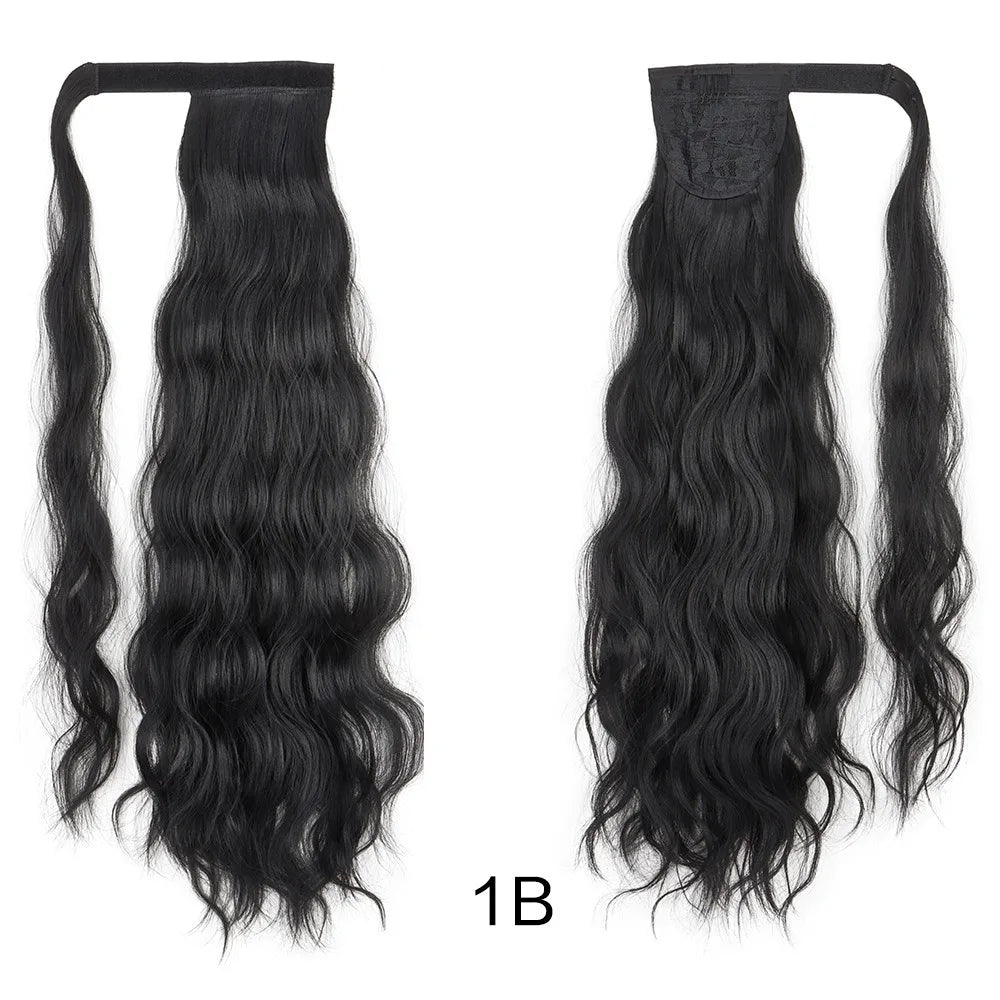 22-Inch Wavy Wrap-Around Ponytail Hair Extension - 15