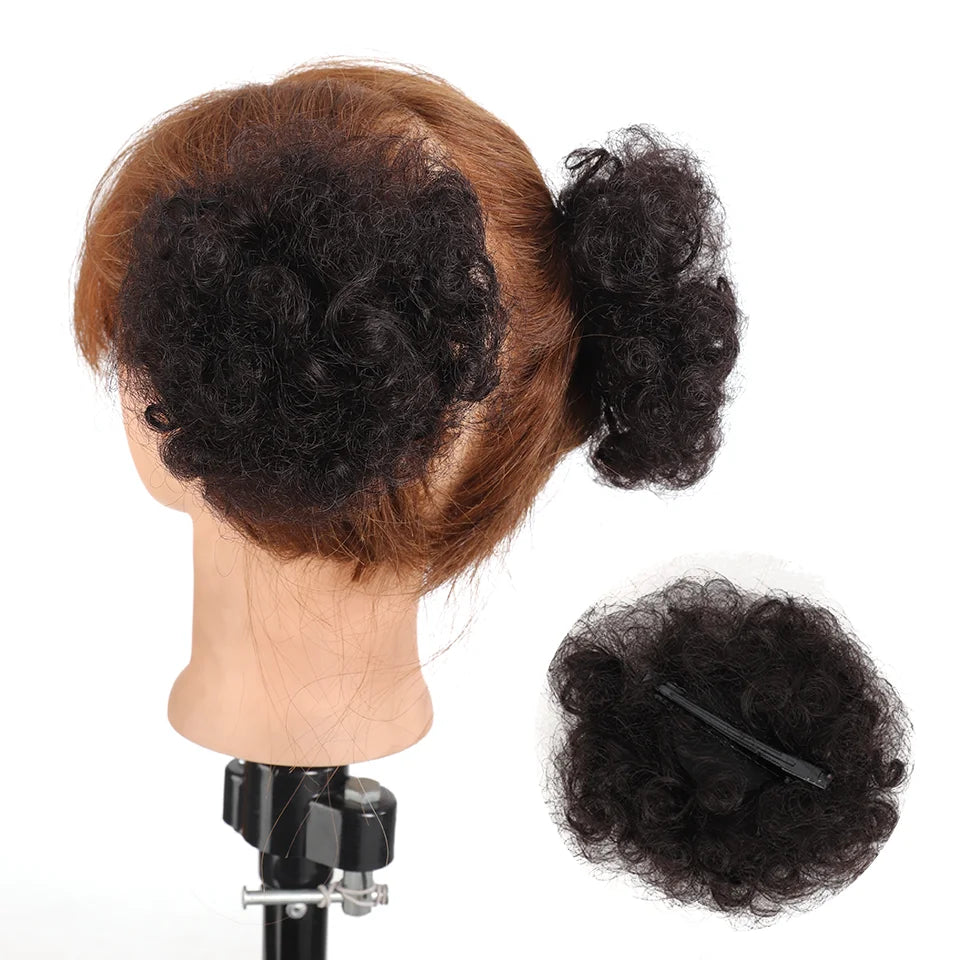 Synthetic Afro Puff Hair Bun Updo for Kids and Women