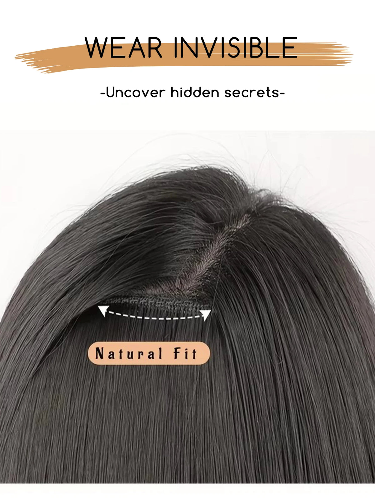 V-Shaped Straight Clip-In Hair Extensions for Instant Length