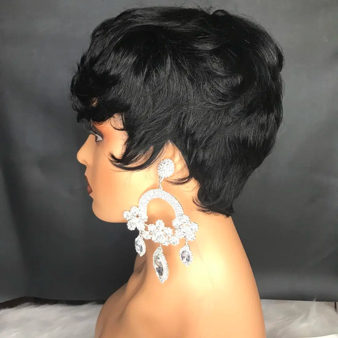 Short Wavy Pixie Cut Wig for Daily Wear