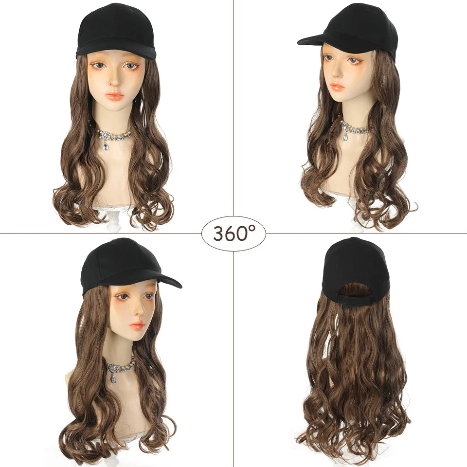 18-Inch Wavy Baseball Cap Wig for Instant Hair Transformations - 5