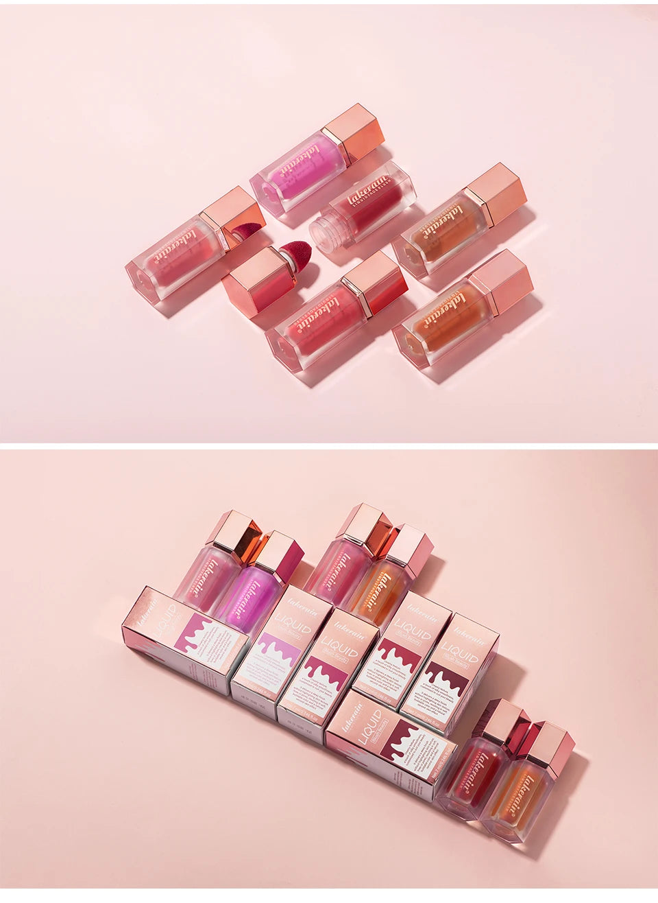 Waterproof Liquid Blush with Built-in Applicator for Natural Matte Finish - 18