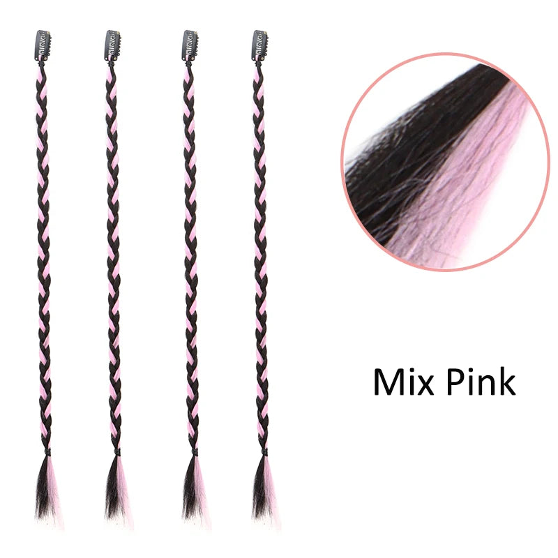 20-Inch Clip-In Synthetic Box Braid Hair Extensions