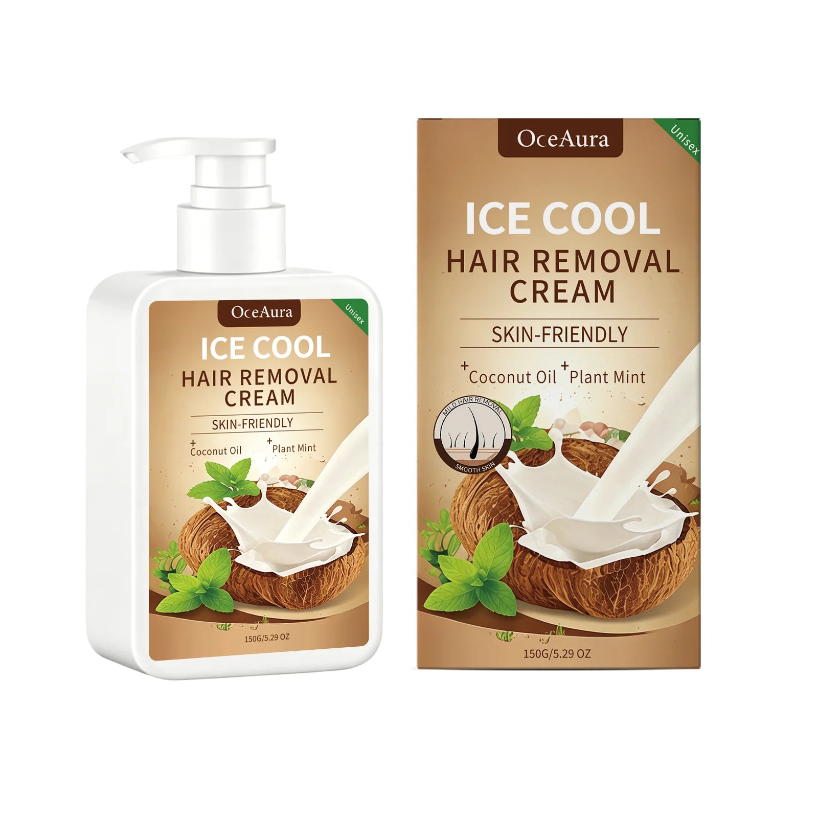 Painless Cooling Hair Removal Cream for Face and Body - 18