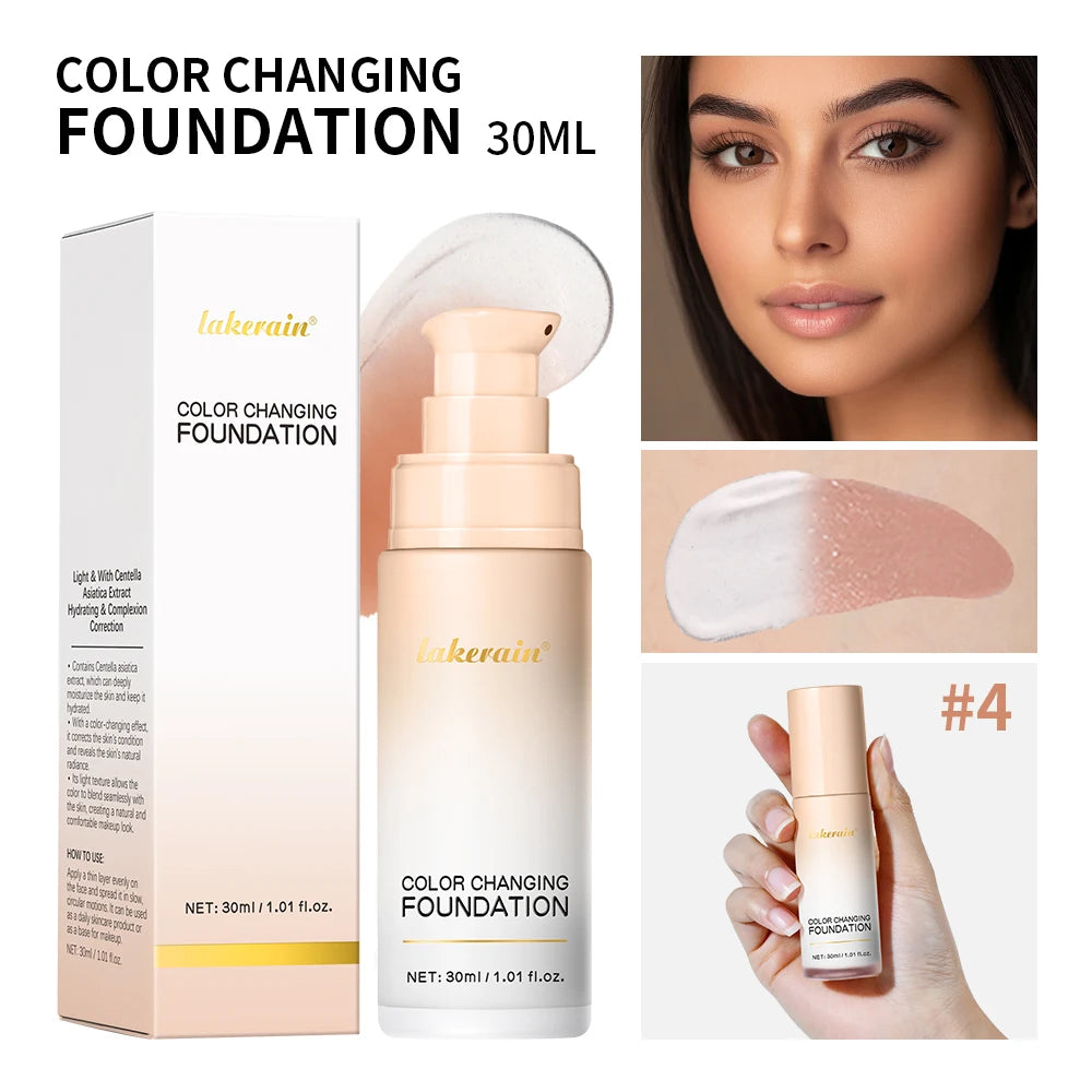 Color-Changing Liquid Foundation for Flawless Radiant Skin Coverage
