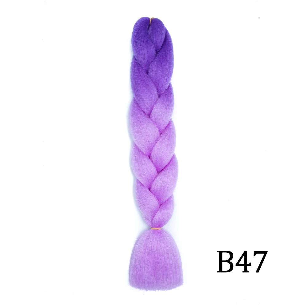 24-Inch Long Synthetic Jumbo Braiding Hair Extensions - 28