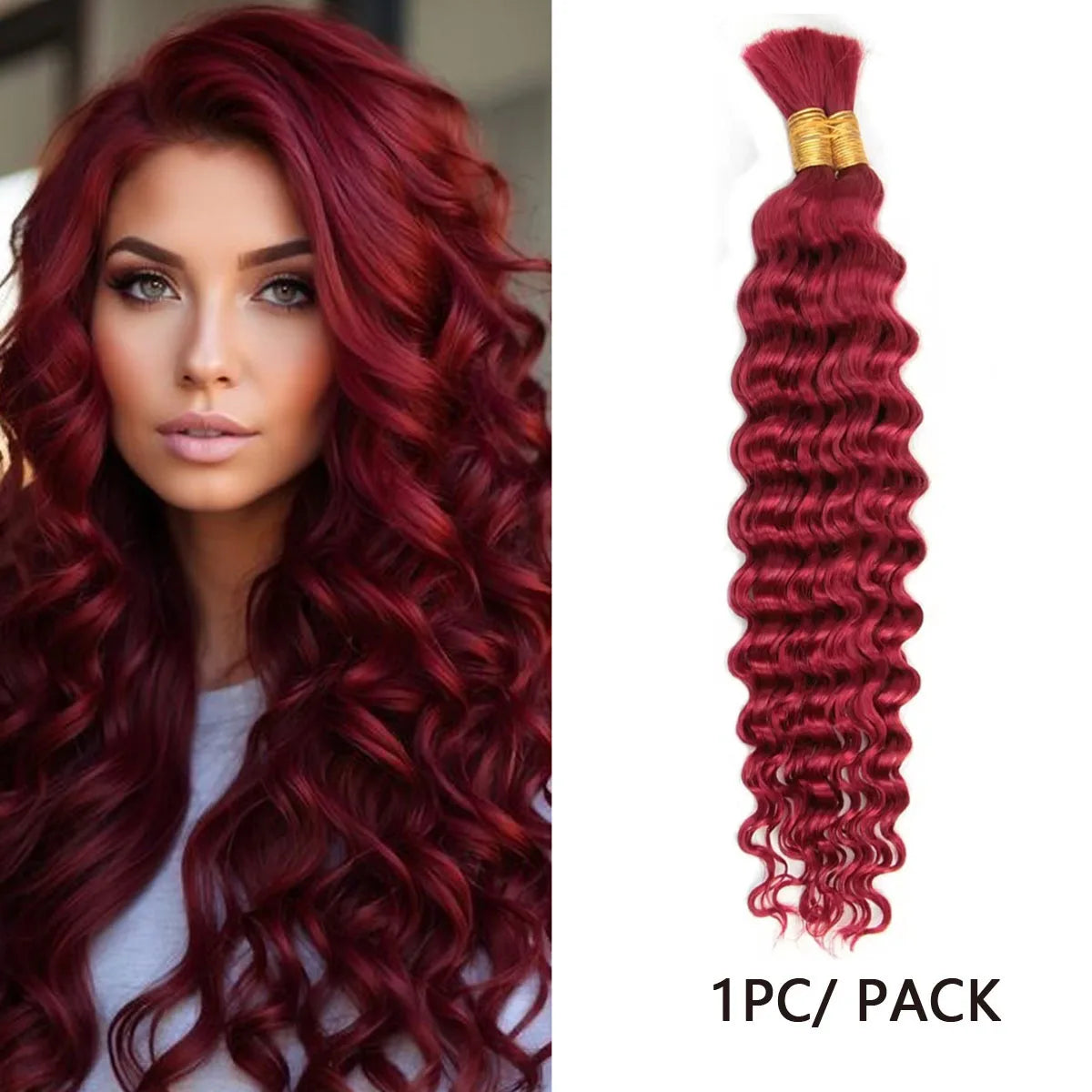 18-Inch Deep Wavy Synthetic Crochet Braiding Hair Extensions - 8