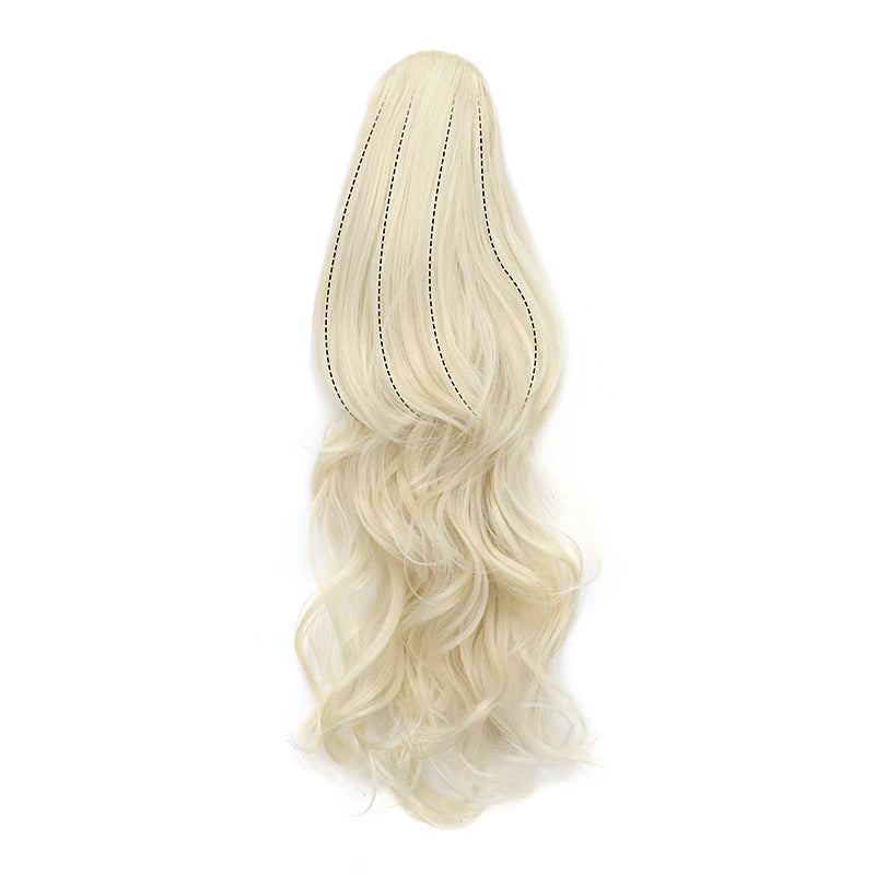22-Inch Wavy Curly Drawstring Ponytail Extension