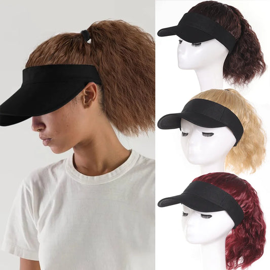 Curly Wave Ponytail Cap for Effortless Sporty Style