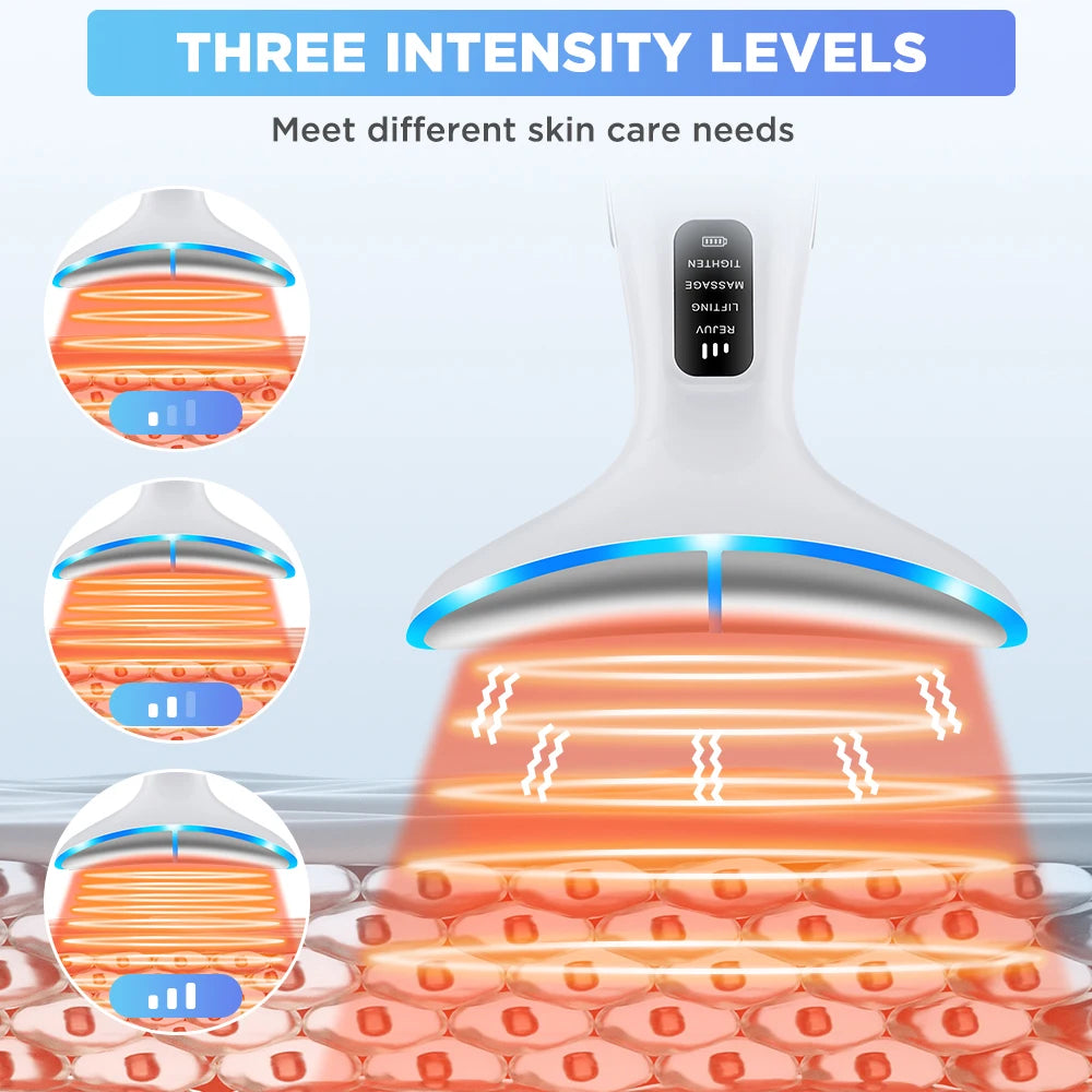 LED Facial and Neck Skin Tightening and Rejuvenation Massager