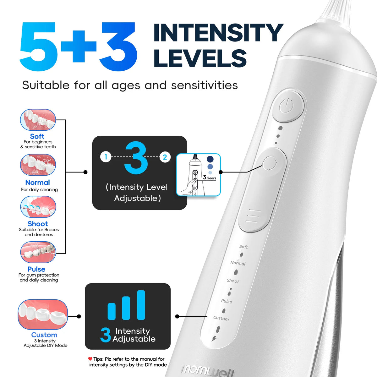 Portable Rechargeable Water Flosser for Deep Teeth and Gum Cleaning