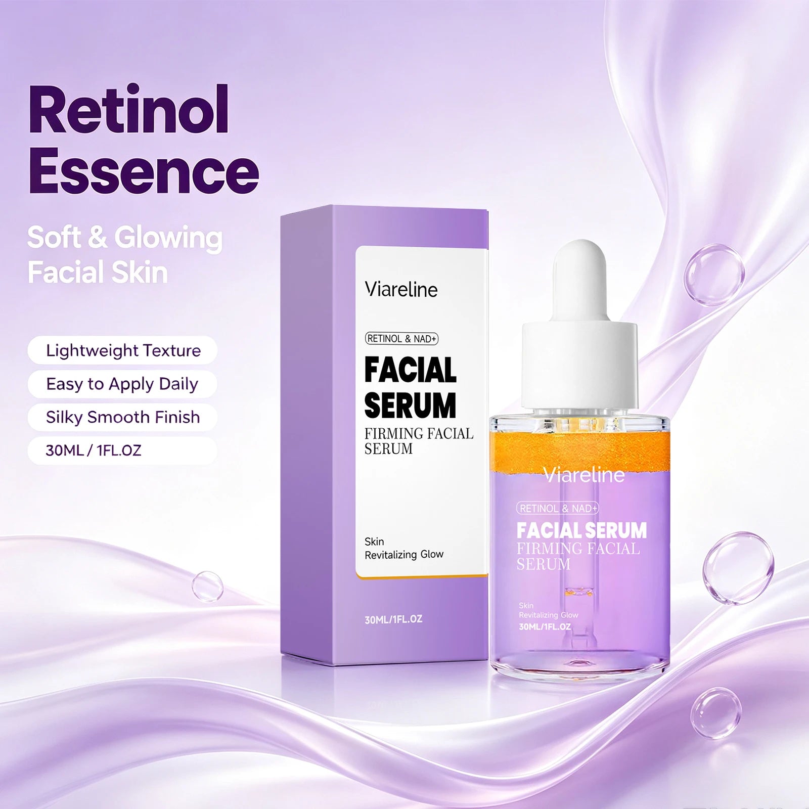 Anti-Aging Retinol Facial Serum for Skin Firming and Fine Line Reduction - 3