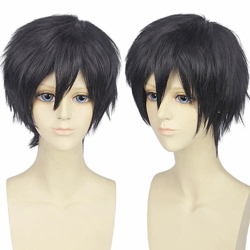 Short Curly Cosplay Wig with Bangs for Costume Parties and Daily Wear