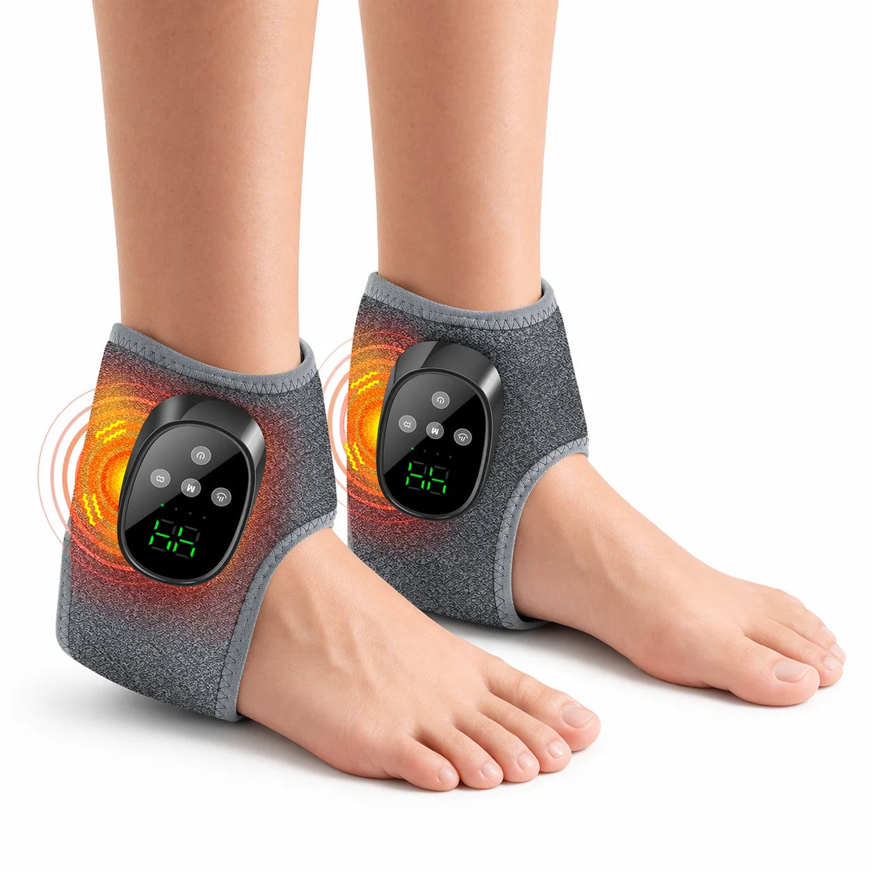 Cordless Heated Ankle Vibration Massager for Pain Relief and Relaxation - 21
