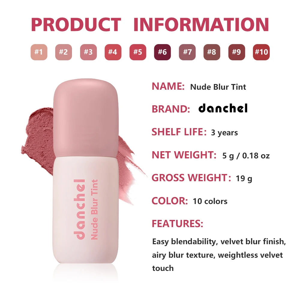 2-in-1 Velvet Matte Lip and Cheek Tint for Natural Daily Makeup - 18