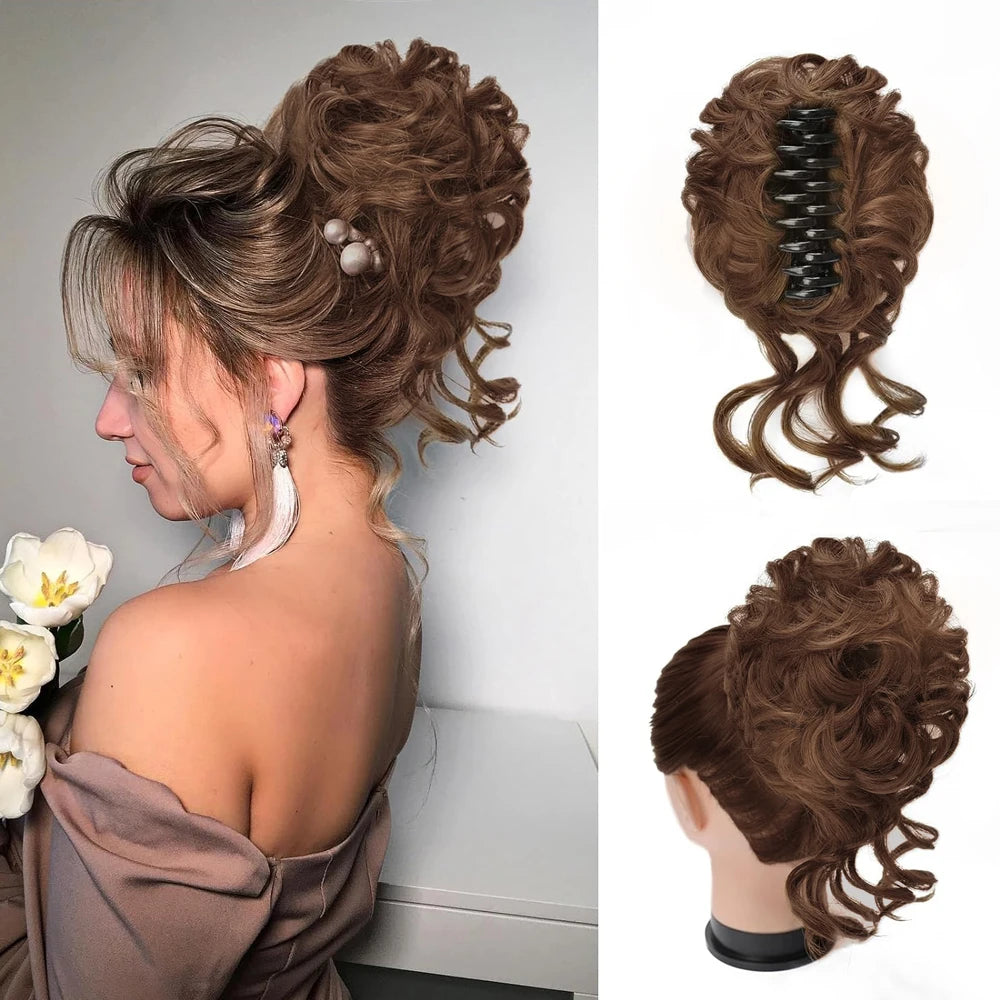 8-Inch Curly Claw Clip Ponytail Hair Extension for Instant Volume