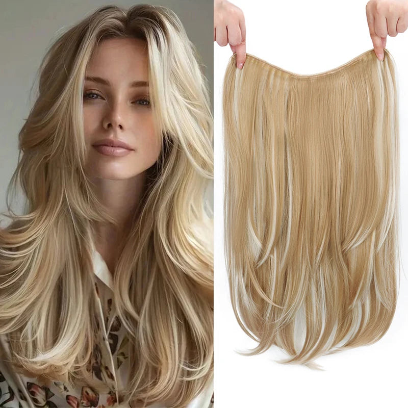 22 Inch Seamless U-Shape Curly Hair Extensions - 19