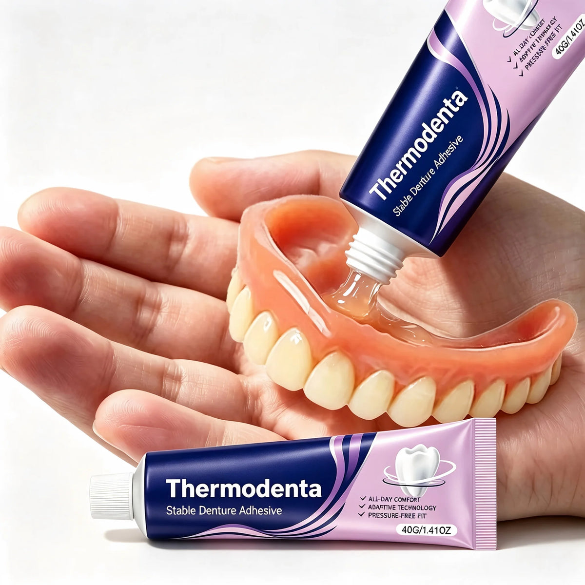 Thermoplastic Denture Adhesive Cushion for Secure and Comfortable Fit