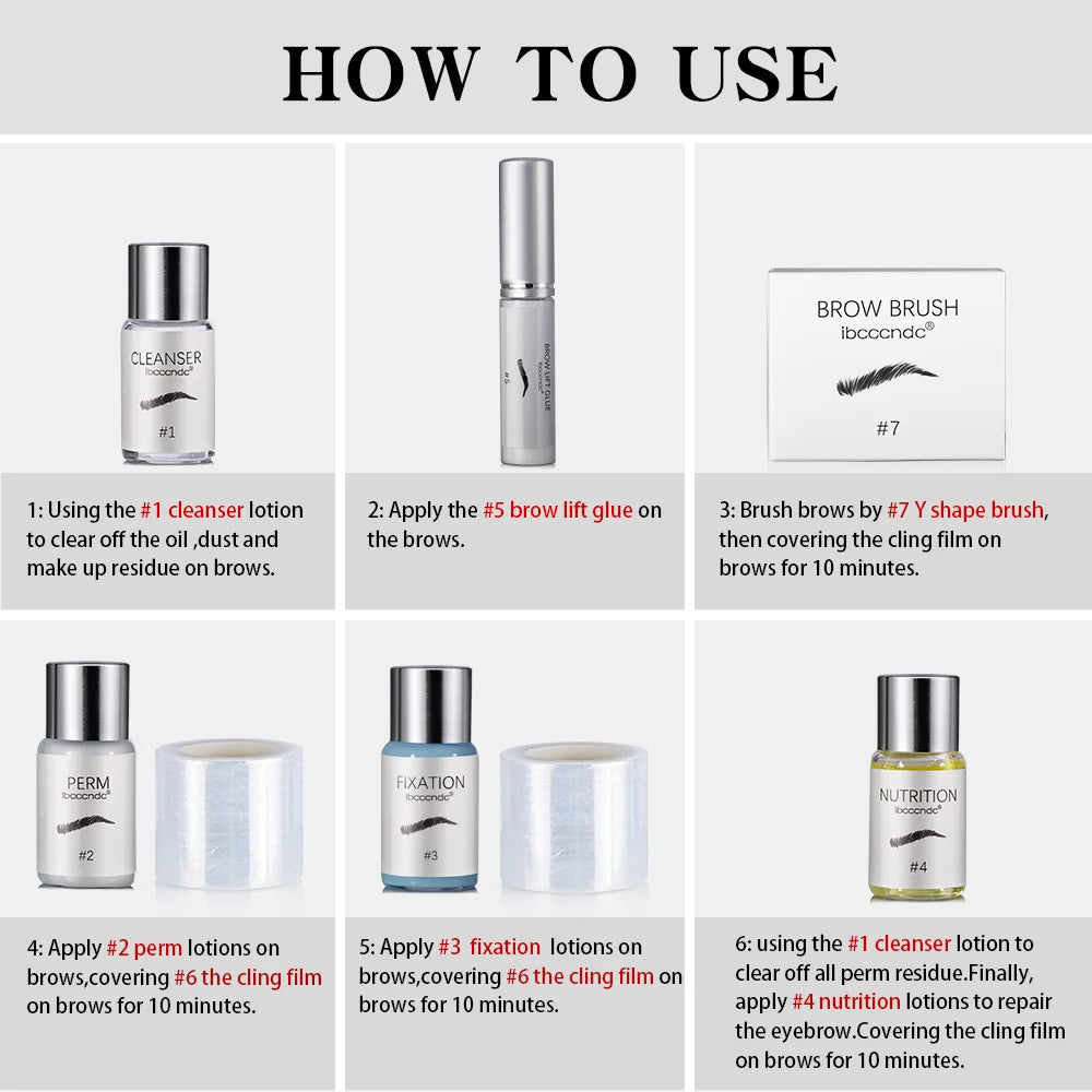 Professional Eyebrow Lamination Kit for Long-Lasting Defined Brows - 6