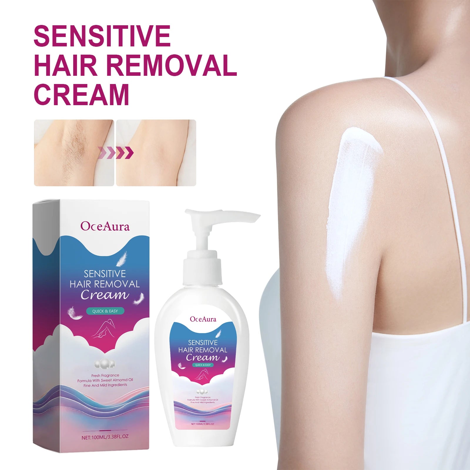 Painless Hair Removal Cream for Smooth Skin and Body Grooming - 7
