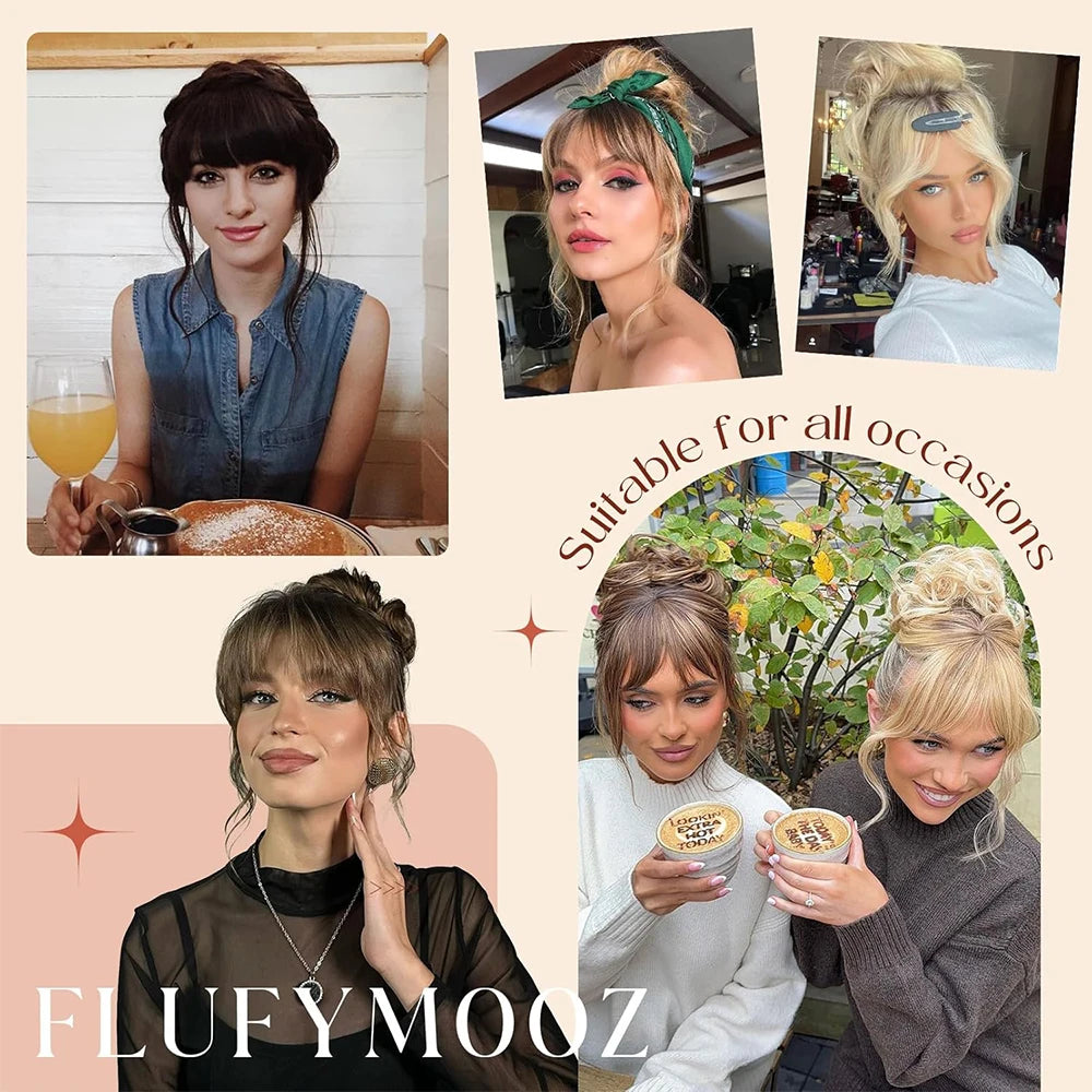 Clip-in Synthetic Hair Bangs for Instant Natural Fringe Hairstyle - 12