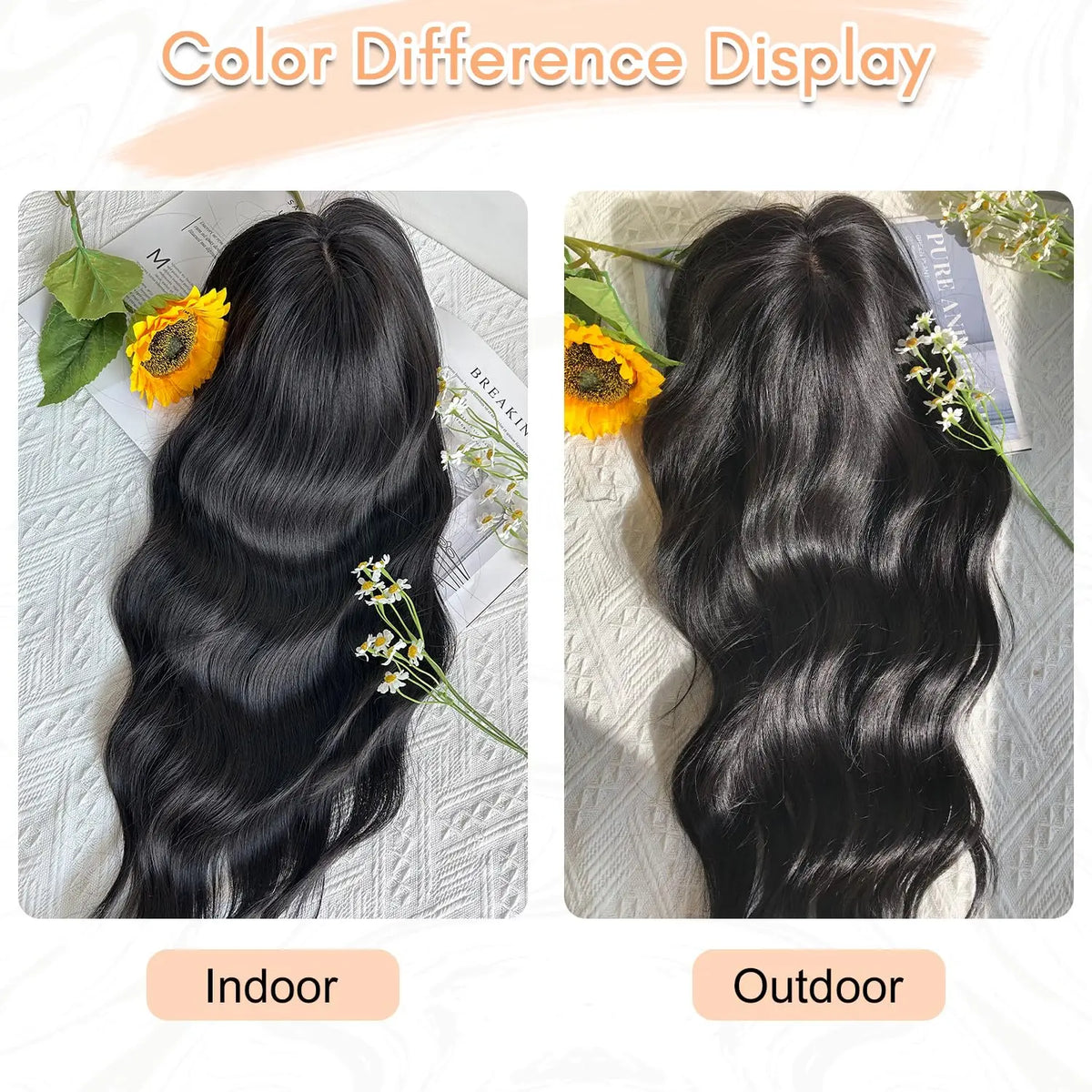 Clip-In Hair Topper with Bangs for Natural Volume and Root Coverage