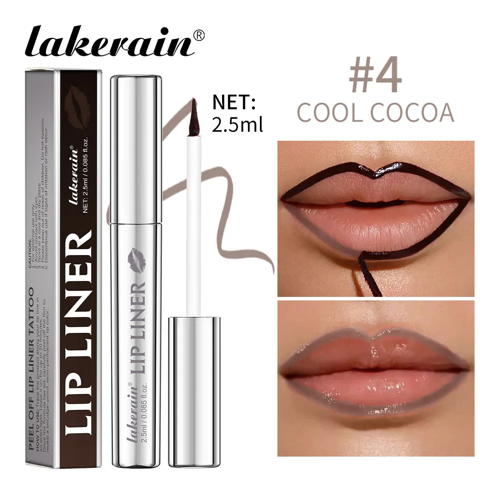 Peel-Off Tattoo Lip Liner for Long-Lasting Waterproof Smudge-Proof Color - 23