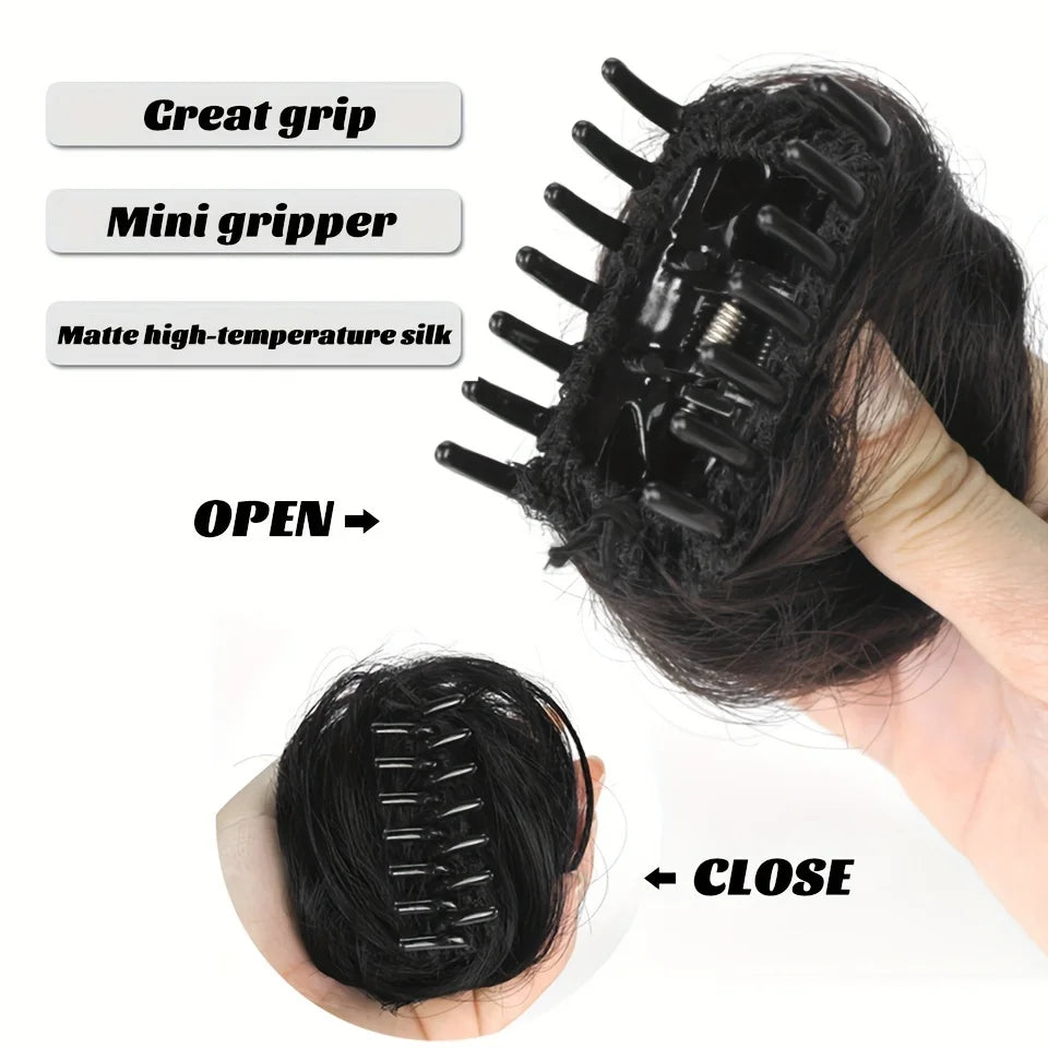 Synthetic Braid Hair Scrunchie for Instant Messy Bun Updos - 21